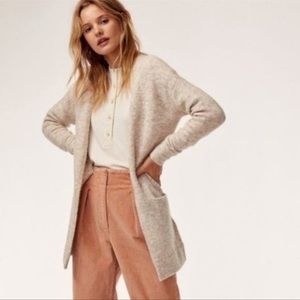 Wilfred Free Aritzia Aronson Open Front Sweater Cardigan Wool Alpaca